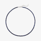 Solid Gold Midnight Blue Sapphire Necklace