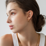 0.7" Nizi Hoops, Gold Vermeil