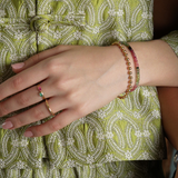 Solid Gold Watermelon Tourmaline Bracelet