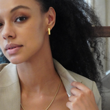 0.8" Suze Hoops, Gold Vermeil