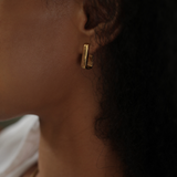 0.8" Suze Hoops, Gold Vermeil