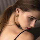 0.9" Lizzy Hoops, Gold Vermeil