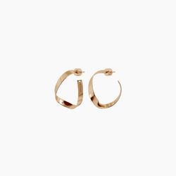 1.5" Yuna Hoops, Gold Vermeil