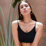 1.7" Anna Hoops, Gold Vermeil