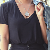 Paved Locket Charm, Rhodium