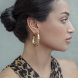 2" Nysa Hoops, Gold Vermeil