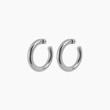2" Ava Hoops, Rhodium
