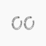 2" Nysa Hoops, Rhodium