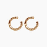2" Nysa Hoops, Gold Vermeil