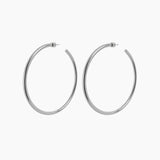 3" Zara Hoops, Rhodium