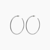 2.5" Zara Hoops, Rhodium