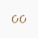 1.5" Linny Hoops, Gold Vermeil