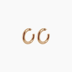 1.5" Linny Hoops, Gold Vermeil