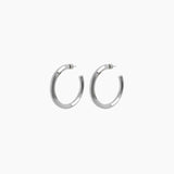 1.7" Anna Hoops, Rhodium