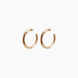 1.7" Anna Hoops, Gold Vermeil