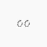 1.2" Asha Hoops, Rhodium