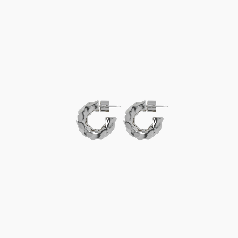 1" Nysa Hoops, Rhodium