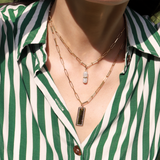 Paved Tag Charm, Gold Vermeil
