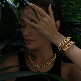 Brass Classic Curb Necklace, Gold