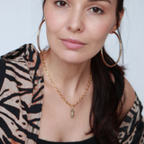 3" Zara Hoops, Gold Vermeil