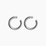 2" Ava Hoops, Rhodium