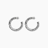 2" Nysa Hoops, Rhodium