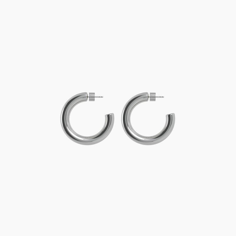 1.5" Linny Hoops, Rhodium