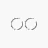 1.7" Anna Hoops, Rhodium
