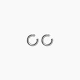 1.2" Asha Hoops, Rhodium
