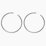3" Zara Hoops, Rhodium