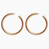 3" Linny Hoops, Gold Vermeil