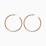 2.5" Zara Hoops, Gold Vermeil