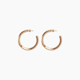 1.7" Anna Hoops, Gold Vermeil