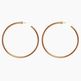 3" Zara Hoops, Gold Vermeil