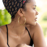 2.5" Zara Hoops, Gold Vermeil