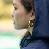 1.5" Linny Hoops, Gold Vermeil