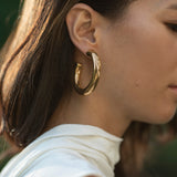 2" Ava Hoops, Gold Vermeil