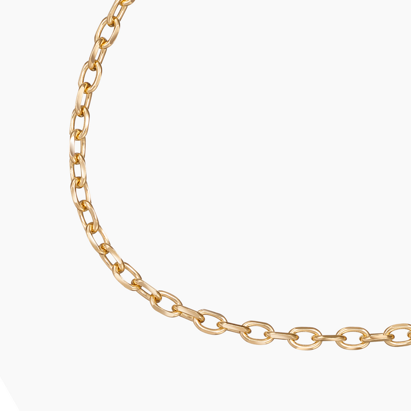 Diamond-Cut Anchor Chain Necklace, Gold Vermeil