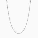 Diamond-Cut Anchor Chain Necklace, Rhodium