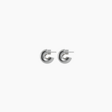 0.8" Ava Huggies, Rhodium