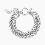 Brass Braid Bracelet, Rhodium