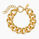 Brass Classic Curb Bracelet, Gold