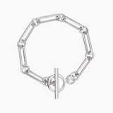 Bar Toggle Bracelet, Rhodium