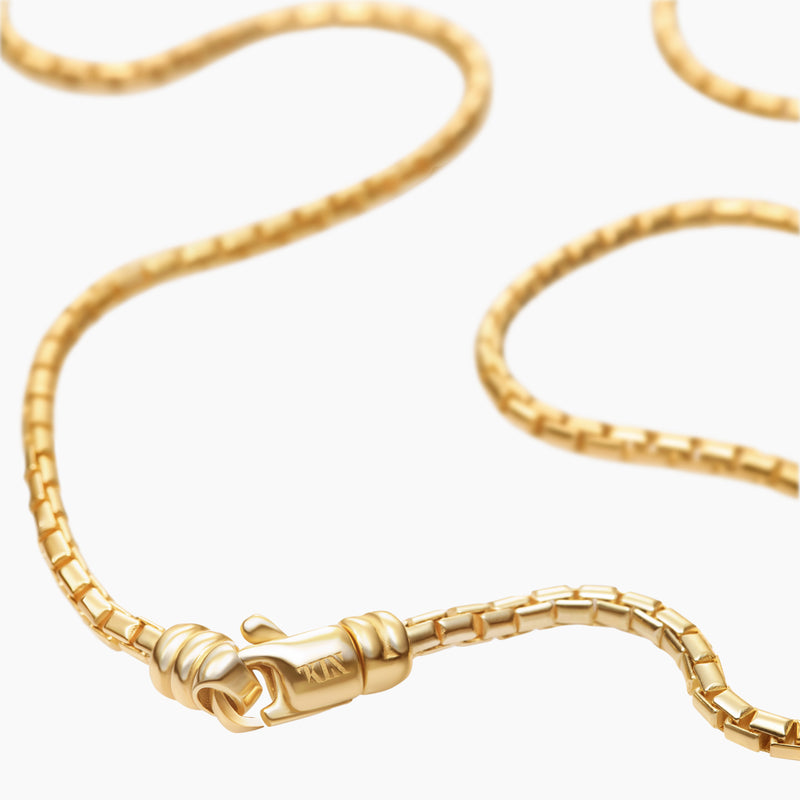 Box Chain Necklace, Gold Vermeil