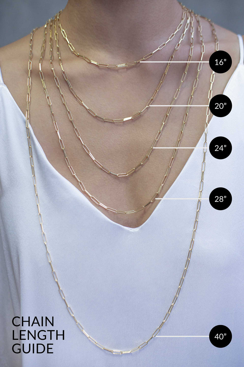 Diamond-Cut Anchor Chain Necklace, Rhodium