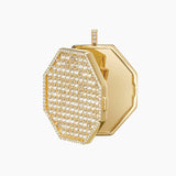 Paved Locket Charm, Gold Vermeil