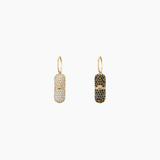 Paved Pill Charm, Gold Vermeil