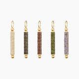 Paved Wand Charm, Gold Vermeil