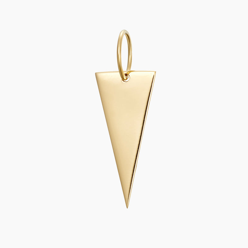 Triangle Charm, Gold Vermeil
