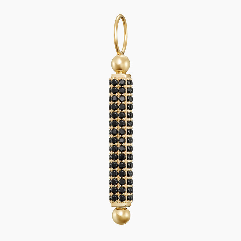 Paved Wand Charm, Gold Vermeil